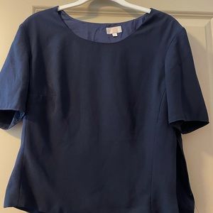 Navy top.